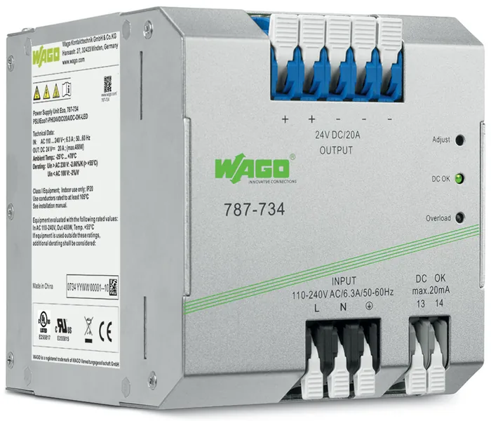 WAGO 787-734 — Alimentatore switching · Eco · 1 fase
