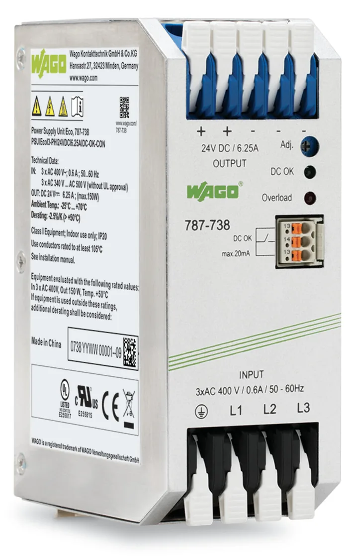 WAGO 787-738 — Alimentatore switching · Eco · 3 fase