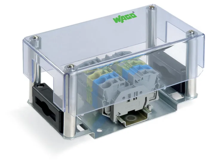 WAGO 895-1051 — Alimentatore · per cavo piatto · 5 x 10 mm² · trasparente